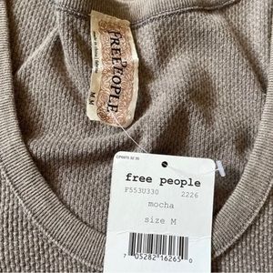 ASO Violet Harmon Free People Crafty Cuff Thermal in Mocha NWT (New With tags)